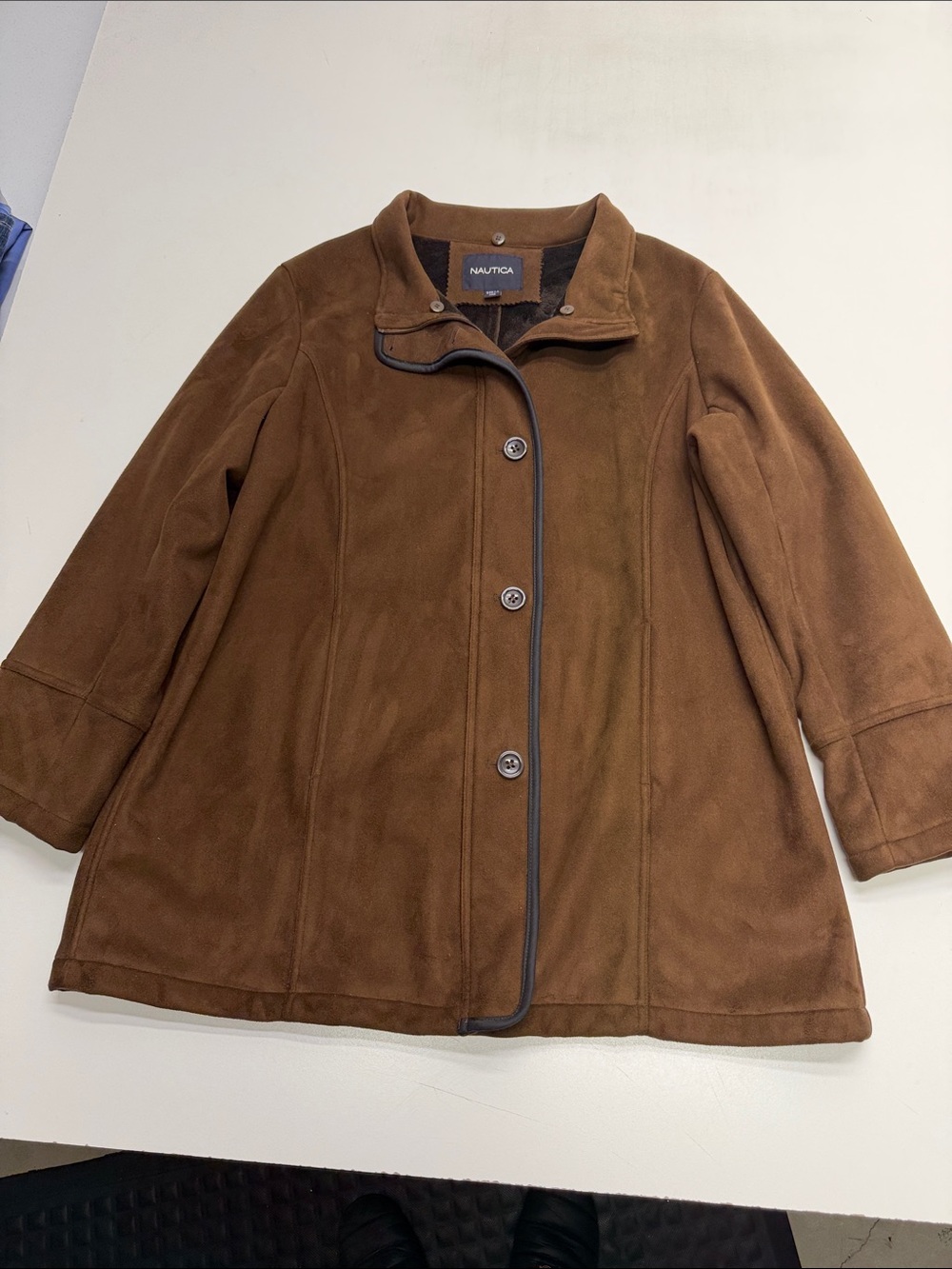 NAUTICA Women’s XL Brown Faux Suede Jacket
